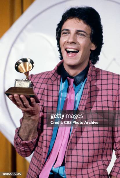 24th Annual Grammy Awards. Broadcast February 24 at the Shrine Auditorium, Los Angeles, California. Pictured is Rick Springfield, backstage.