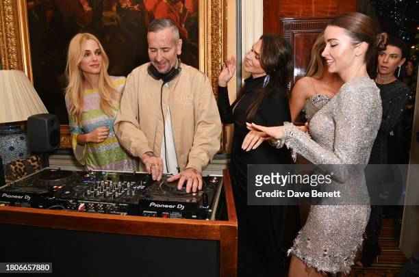 Doukissa Nomikou Theodoridi, DJ Fat Tony, Celia Kritharioti, Emma Miller and Irina O attend a party celebrating the exclusive launch of Celia...