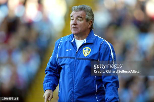 England Terry Venables, Leeds United Manager stood during the barclays premier league match between Aston Villa and Leeds United at the Villa Park on...