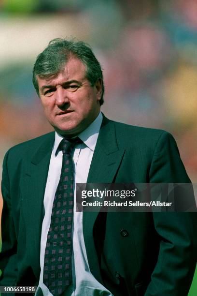 April 7: Terry Venables, Tottenham Hotspur Fc Manager stood during the premier league match between Tottenham Hotspur and Arsenal at the White Hart...