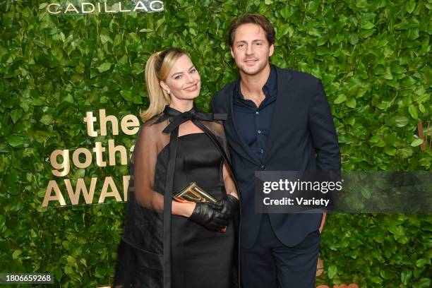 Margot Robbie and Tom Ackerley at the 33rd Annual Gotham Awards held at Cipriani Wall Street on November 27, 2023 in New York City.