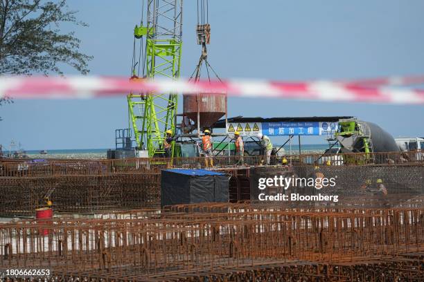 Construction workers at Kalimantan Industrial Park Indonesia in Bulungan Regency, North Kalimantan, Indonesia, on Friday, Oct. 20, 2023. Indonesia...