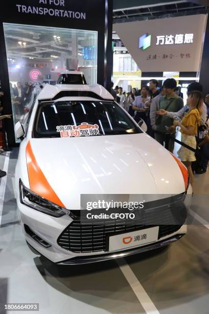 Photo shows the Didi Chuxing exhibition area at the World Artificial Intelligence Conference in Shanghai, China, August 31, 2019.