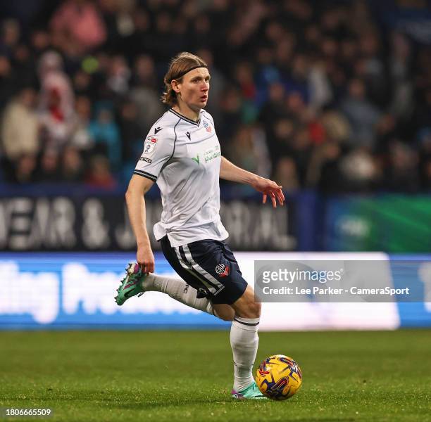 Bolton Wanderers' Jon Dadi Bodvarsson during the Sky Bet League One match between Bolton Wanderers and Exeter City at University of Bolton Stadium on...