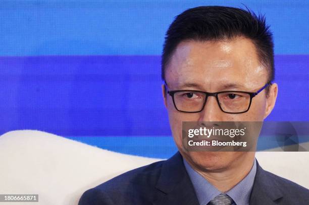 Eric Jing, chairman of Ant Group Ltd., at the HKMA-BIS High-Level Conference in Hong Kong, China, on Tuesday, Nov. 28, 2023. The conference runs...