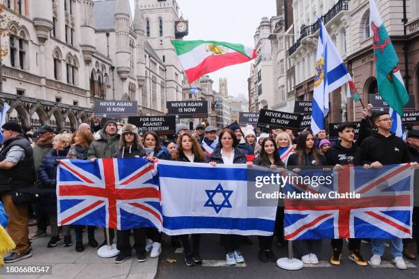 The March Against Antisemitism in central London.