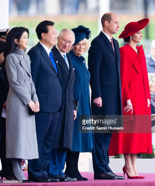 First Lady of South Korea, Kim Keon-hee, President of South Korea, Yoon Suk Yeol, King Charles III, Queen Camilla, Prince William, Prince of Wales...