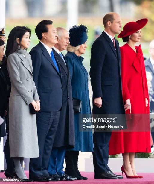 First Lady of South Korea, Kim Keon-hee, President of South Korea, Yoon Suk Yeol, King Charles III, Queen Camilla, Prince William, Prince of Wales...