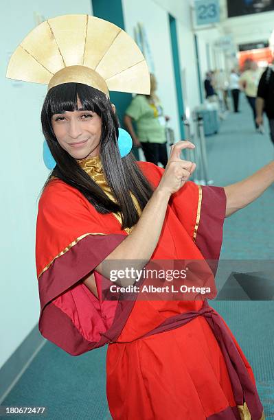 Cosplayer Chichi Janes as Kuzco from Disney's "Emperor's New Groove" attends Day 1 of the 2013 Comic-Con International - General Atmosphere held at...