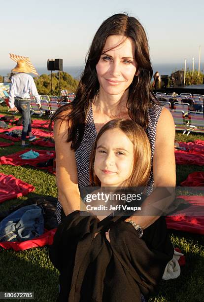 Courtney Cox and daughter Coco attend Eddie Vedder and Zach Galifianakis Rock Malibu Fundraiser for EBMRF and Heal EB on September 15, 2013 in...