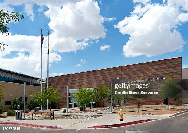 An exterior view of the Loma Colorado Library in Rio Rancho, New Mexico on September 2, 2013. The library was used as Mesa Credit Union in the...
