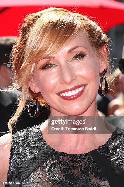 Personality Kari Byron attends the 2013 Creative Arts Emmy Awards Ceremony held at the Nokia Theatre L.A. Live on September 15, 2013 in Los Angeles,...