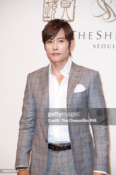 Lee Byung-Hun attends the Bae Soo-Bin Wedding at the Shilla hotel on September 14, 2013 in Seoul, South Korea.