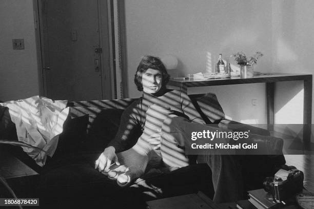 Comedian David Steinberg "nursing" an enlarged, swollen foot in an apartment in New York City in 1972.