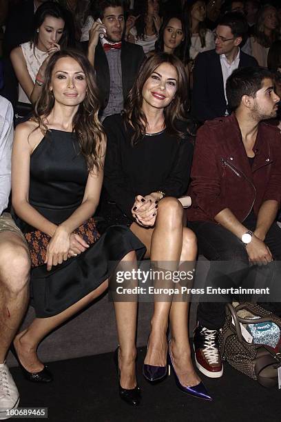 Almudena Fernandez and Maria Jose Suarez attend attends a fashion show during the Mercedes Benz Fashion Week Madrid Spring/Summer 2014 on September...