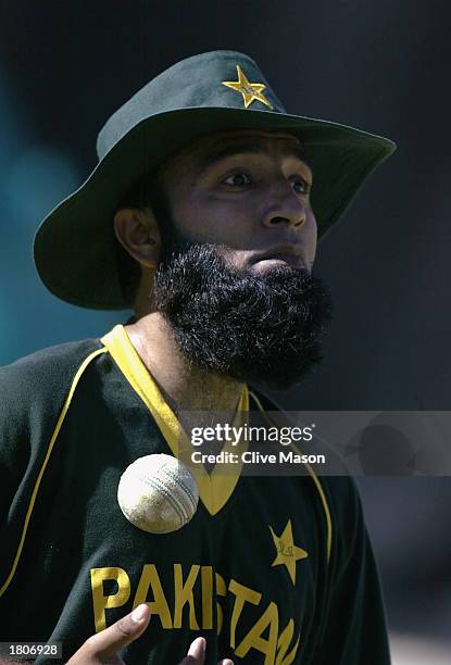 Saeed Anwar of Pakistan during the Pakistan nets session at Newlands, Cape Town, South Africa on February 21, 2003.