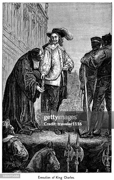 illustrazioni stock, clip art, cartoni animati e icone di tendenza di esecuzione di king charles - strumenti-per-esecuzioni