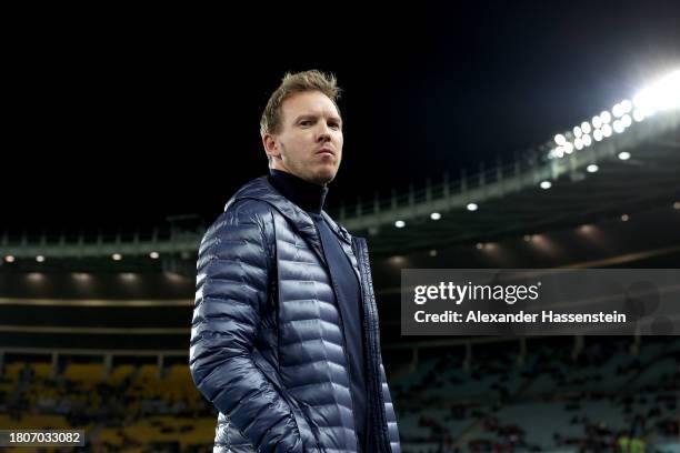 Julian Nagelsmann, head coach of Germany looks on prior to the international friendly match between Austria and Germany at Ernst Happel Stadion on...