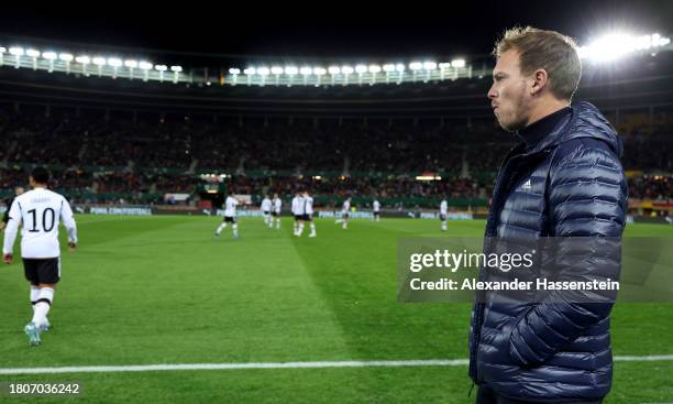 Julian Nagelsmann, head coach of Germany looks on prior to the international friendly match between Austria and Germany at Ernst Happel Stadion on...