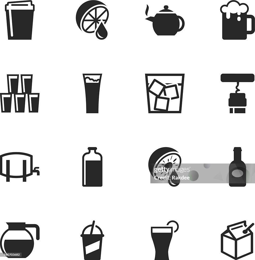 Drink Silhouette Icons | Set 3