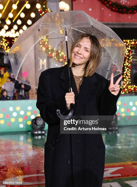 Katharine McPhee attends day 2 of the 97th Macy's Thanksgiving Day Parade rehearsals at Macy's Herald Square on November 21, 2023 in New York City.