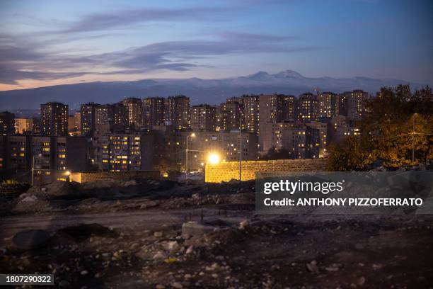 Yerevan, Armenia. Citizens visit their loved ones at Yerablur Military Cemetery who were killed recently during September in Nagorno-Karabakh. Family...