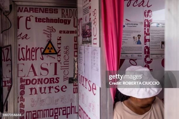 Patient waits for the mammography scan during the screening day at the Lawley 2 Clinic in Lawley, Johannesburg on November 28, 2023. PinkDrive NPC,...