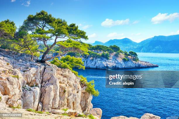 calanques of marseille in france - calanques stock pictures, royalty-free photos & images