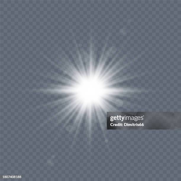 bildbanksillustrationer, clip art samt tecknat material och ikoner med lens flare effect. sun glare on transparent backdrop - ljusreflex bildeffekt