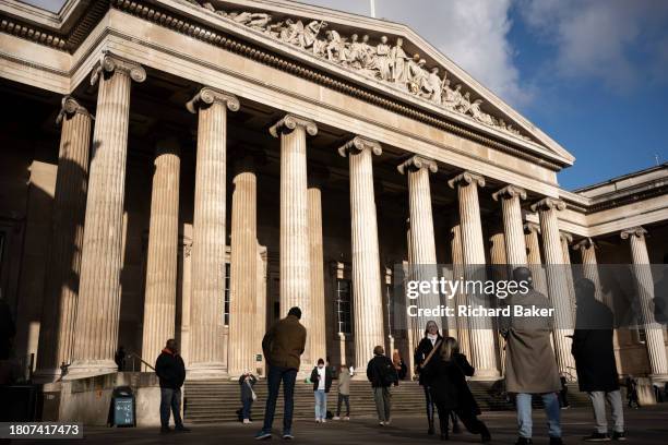 An exterior view of the British Museum in Bloomsbury on 28th November 2023, in London, England.