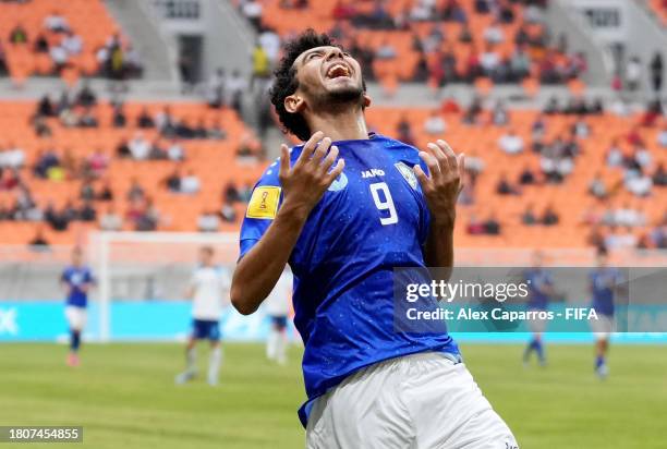 Amirbek Saidov of Uzbekistan reacts during the FIFA U-17 World Cup Round of 16 match between England and Uzbekistan Eat Jakarta International Stadium...