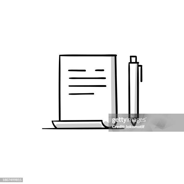 letter sketchy doodle vector line icon with editable stroke. the icon is suitable for web design, mobile apps, ui, ux, and gui design. - a4 paper stock illustrations
