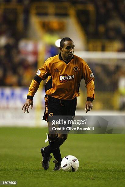 Paul Ince of Wolverhampton Wanderers runs with the ball during the FA Cup fifth round match between Wolverhampton Wanderers and Rochdale held on...