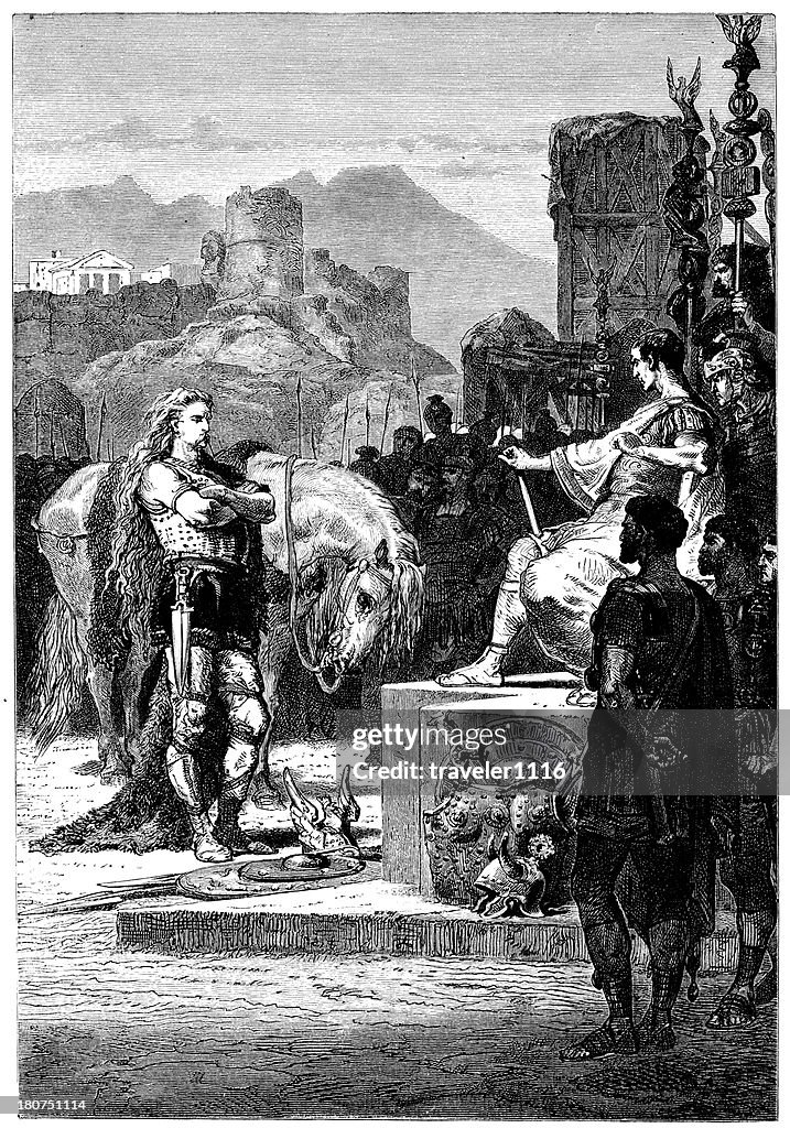Vercingetorix Surrendering To Caesar
