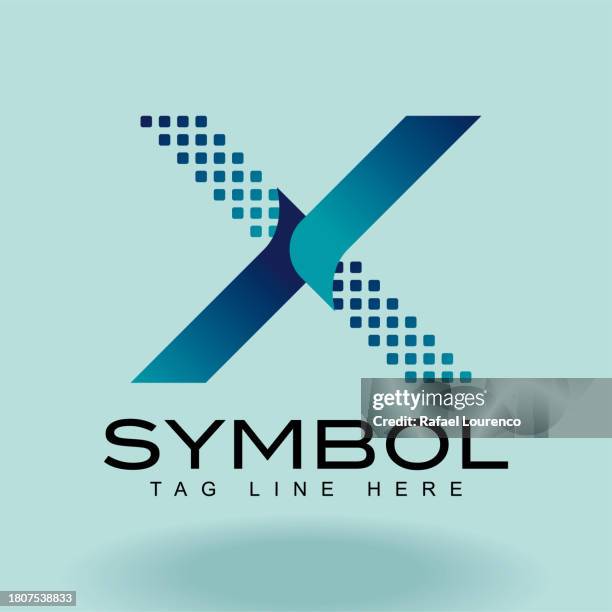 ilustrações de stock, clip art, desenhos animados e ícones de letter x abstract representation geometric gradient brand template - letra x