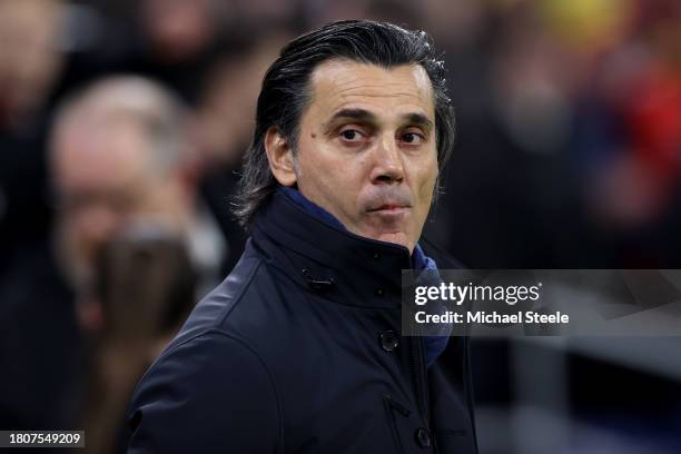 Vincenzo Montella, Coach of Turkey looks on from the sidelines during the UEFA EURO 2024 European qualifier match between Wales and Turkey at Cardiff...