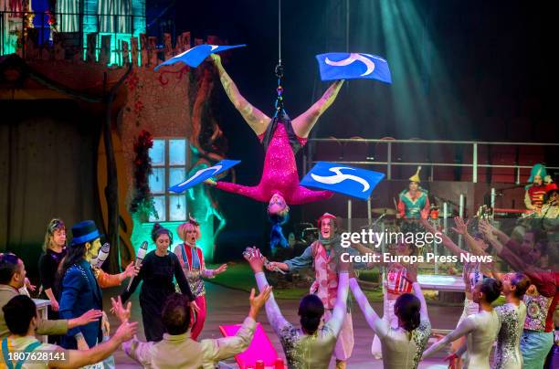 Dancers during the presentation of the magic of Circo Price at Christmas, at the Teatro Circo Price, on 22 November, 2023 in Madrid, Spain. The...