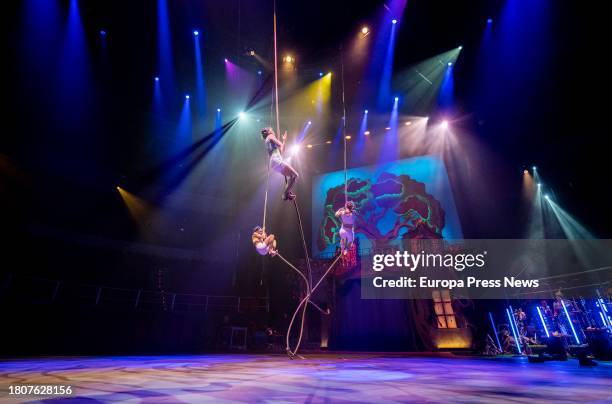 Dancers during the presentation of the magic of Circo Price at Christmas, at the Teatro Circo Price, on 22 November, 2023 in Madrid, Spain. The...