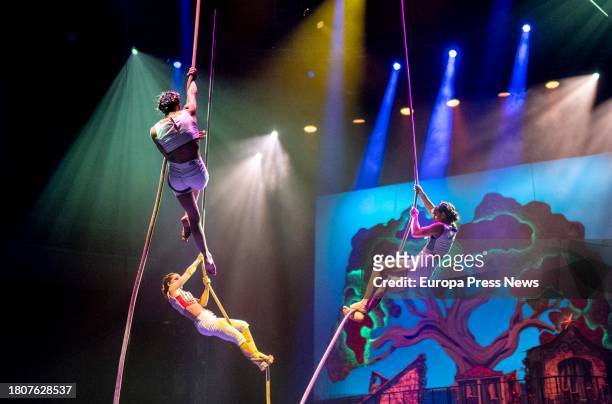 Dancers during the presentation of the magic of Circo Price at Christmas, at the Teatro Circo Price, on 22 November, 2023 in Madrid, Spain. The...