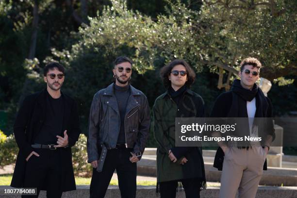 The members of the group Arde Bogota during the reception of the Mayor of Barcelona to the winners of the Premios Ondas 2023, at the Palacete...