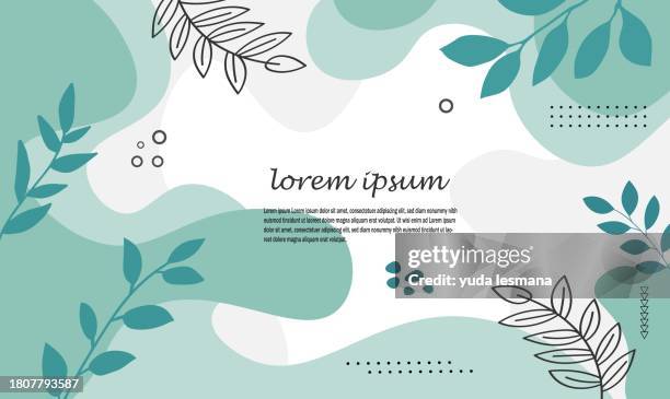 beautiful nature backgrounds vector design. colorful poster background vector illustration. exotic plants, art prints for beauty, fashion and natural products, wellness, weddings and events. - virtual presentation stock illustrations