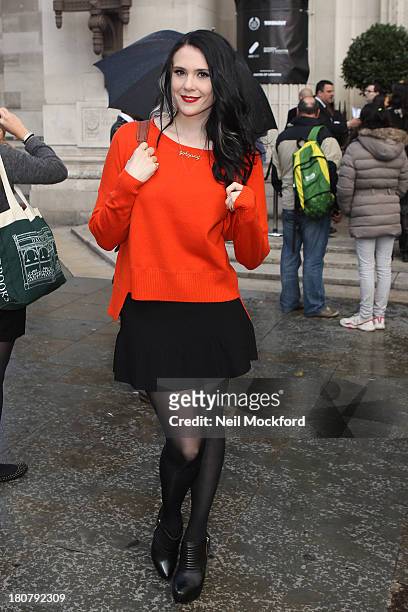 Kate Nash seen at the Pam Hogg Fashion Show on September 16, 2013 in London, England.