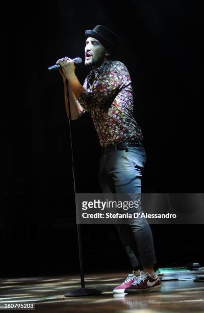 Jury Magliolo performs on stage before Selena Gomez concert at Alcatraz on September 16, 2013 in Milan, Italy.