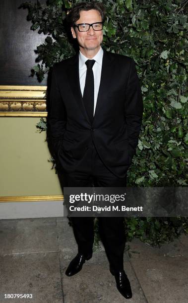 Colin Firth attends an evening to celebrate The Global Fund hosted by the Earl and Countess of Mornington, Anna Wintour, Livia Firth and Natalie...