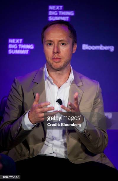 Jason Johnson, chairman of Internet of Things Consortium and founder and chief executive officer of August, speaks at the Bloomberg Next Big Thing...