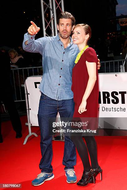 Nadja Becker and Steffen Groth attend the First Steps Awards 2013 at Stage Theater on September 16, 2013 in Berlin, Germany.