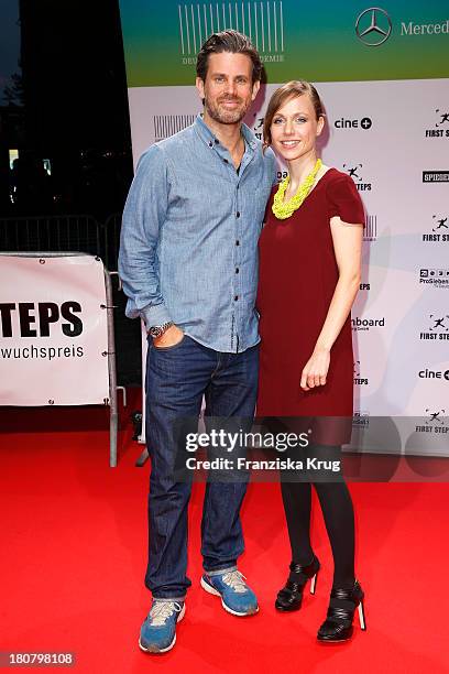 Nadja Becker and Steffen Groth attend the First Steps Awards 2013 at Stage Theater on September 16, 2013 in Berlin, Germany.