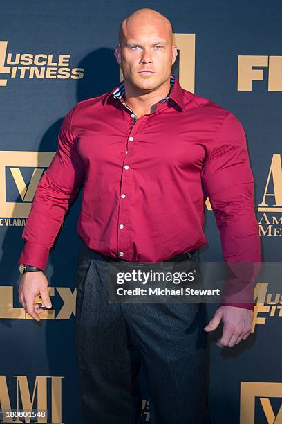 Bodybuilder Ben Pakulski attends the "Generation Iron" New York Premiere at AMC Regal Union Square on September 16, 2013 in New York City.