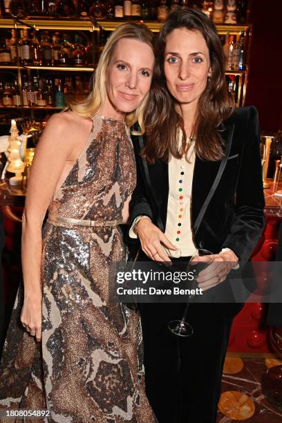 Alice Naylor-Leyland and Marina Hanbury attend the Mrs Alice x Della Vite cocktail party hosted by Poppy Delevingne and Alice Naylor-Leyland to...