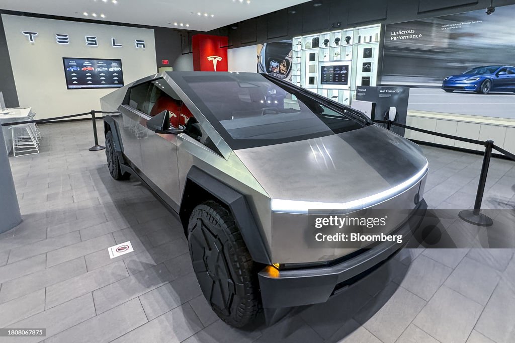 Tesla's Cybertruck On Display At A Showroom